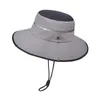 Summer Hiking Fishing Men Fisherman Hats Outdoor Breathable Quick-drying Bucket Hat Sun Protection Cap 240428