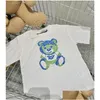 T-Shirts Designer Tees Kids Fashion Boys Girls Summer Caual Letter Printed Tops Baby Child T Shirts Stylish Trendy Tshirts Black White Otjpp