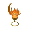 Titulares de velas Eid Mubarak Decoraciones Castillo de luna Soporte para centros de mesa Candlestand Candlestand Ramadan Fiesta de vacaciones Dhx58