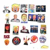 Naklejki samochodowe 55 PCS Trump Funny ITI do laptopa na deskorolce rowerowy motocykl PS4 Telefon Lage Nakładka PVC Guitar Dostawa upuszcza Otquf