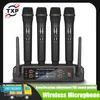 Microfoons TXP-WU1 Wireless Microfoon Handheld 4-kanaals UHF Fixed Frequency Dynamic voor Karaoke Wedding Party