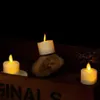 Ljus 4 eller 6 Flamelösa rörliga ljus med fjärrkontroll Realistiska julkyrka Bröllop Fake Electronic Candle LED Wedding D240429