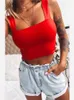 Damestanks Camis vierkante halslijn mouwloze zomer crop top witte dames zwart casual basu t-shirt schouder cami sexy backless vest topl24029