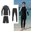 Frauen Badebekleidung 2024 Koreanische Langhülle Rash Guards Paare Multi -Stücke Badeanzug Patchwork Reißverschluss Badeanzüge Surfing Hose