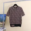 Womens clothes designer top Round Out Pullover Short Sleeve knitting T-shirt Letter Print Fashion Women's Clothing S-L