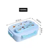 Bento Boxes Cartoon stainless steel 316 hot lunch box leak proof childrens microwave student food storage container cutlery set Q240427