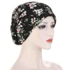 Beanie/Skull Caps Summer Fashion Lace Sleep Hat Muslim Head Cover Night Caps Women Elegant Bonnet Hat Turban Breathable Headwrap Hair Accessories d240429