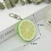 Keychains PVC Simulation Fruit Key Chain Lemon Slices Food Models Funny Shooting Props Car Chains Bag Hanging Jewelry Gifts