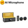 Microphones Wireless Lavalier Microphone Affichage numérique Charge Bin Mobile ordinateur Tiktok Live Broadcast Mini Intelligent