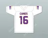 Niestandardowy numer nazwiska Męsość młodzież/dzieci Trevor Lawrence 16 Cartersville High School Hurricanes White Football Jersey 4 Szygowane S-6xl