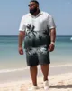 Tracksuits voor heren Biggmans Plus Size L-9XL tweedelig sets Polo shirt voor kleding strand Leisure korte mouwen Katoen groot pak