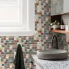 Setzen Sie sich selbst adhäsiv wasserdichtes Küchenbad Vinyl Mosaikschale und Stickfliesenaufkleber Vintage Home Wall Decoration Abnehmbarer Abziehbild