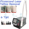 Máquina de remoção de tatuagem de picossegundos 6 dicas e a laser yag q comutada com troca de laser de sardas de fraquela rejuvenescimento de pele