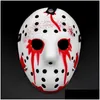 Mascheri per feste fl Face Masquerade Jason Cosplay Skl vs Friday Horror Hockey Halloween Costume Mask Mask Festival Delivery Delivery Home Ga Dhzig