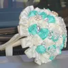 Flores de boda Brides de honor Bouquets Sweet 15 Quinceanera Artificial Rose Bouquet 37 Colors PL001