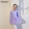 Portez des vêtements de danse pour enfants pour les filles à manches longues roses