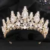 Tiaras Luxury Women Green Blue Pink Crystal Crystal Flower Tiara Crown Wedding вечеринка Новая элегантная свадебная невеста.