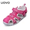 Uovo Childrens Schuhe Kinderkinder Sandalen für kleine Mädchen und Jungen Sommer Beachschuhe Eur #24-38 240424 geeignet