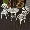 Camp Furniture Outdoor-Besetzung Aluminiumtischstuhl und Balkon Set Villa In Courtyard Garten Freizeit im europäischen Stil