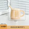 Tassen Buntes Knochen China Set für Frauen eleganter europäischer Stil Teebassen mit High-End-Keramikmaterial Milchbecher Kaffeetasse