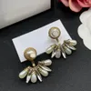 Designerohrringe für Frau Klassiker Buchstaben G Zauber Kristall Perle Blume Dangle Drop Ohrringe 18K Gold 925 Silberschild Ohrstau Ohrring Back Party Mode Schmuck Schmuck