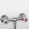 Set Bather Shower Mikser Brass Inwall Dual Control Gorąca i zimna zawór wodny Podwójny wylot CHROM CHrome Akcesoria 1PC