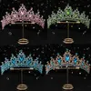 Tiaras vintage barocco rinestone corona di tiara femminile femminile festa regalo regalo di nozze sposa da sposa cristallo accessori per capelli corona