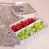 Speicherflaschen Snackal Box Kühlschrank geteilte Servierschale Snack Organizer Haustier wiederverwendbarer Lebensmittelplatte Tragbarer Kühlschrankhalter