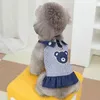 Vestido de vestido de vestuário de urso de cachorro Pet despot para cães pequenos chihuahua filho