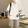 Men surdimensionné 8xl tshirts shorts sets marques marques courtes survêtement 2 pièces coréennes de mode de mode coréen streetwear masquants 240428