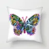 Yastık kelebek kapak koltuk sandalye hayvan çiçek ev dekor boyalı