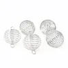 Figuras decorativas 5 piezas de metal plateado hueco saltador de pájaros bola de resorte bola de agitación joya de joyas artesanías de viento suministro de material de viento suministro de material