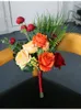 Fleurs de mariage Unique Orange Artificial Party Bouquet en larme