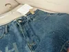 Luxusdesignerin Frauen Jeans Frühjahr Neues High -Setting Einfacher lässiger Stil Schlanker und vielseitiger schlanker und vielseitiger Mikro -Elastizitätsbrief Drucker Lose Denim Short