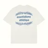 24SS Spring Summer негабаритный британский лондонский листья листья печати вымытая винтажная футболка мода плюс мужская футболка с коротким рукавом женский дизайнер хлопкового дизайнера T Рубашки 0429