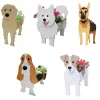装飾ガーデン植木鉢のかわいい犬の形をしたプランターサモエドラブラドールシェパード犬の花瓶ポットpvcホームアウトドアガーデン装飾フラワーポット