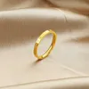 Of Love Design Sense Promise Ring Gold Collection Exquise et Luxury Cold High Grade Sensible Minimaliste et Sentille avec des anneaux originaux