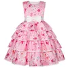 Vestidos de menina ano novo meninas meninas vestidos de festa de flores com algodão linhando crianças crianças princesas chirstmas elegantes vestidos infantil roupas