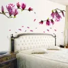 Autocollants muraux magnolia fleur maison maison autocollant décor mural décale amovible amovible de haute qualité vivante