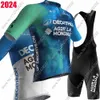 Maillot AG2R Jersey Cycling Set Courtettes Blue France Blue Clothing Mans Road Bike Shirts Suit Bicycle Bib Shorts MTB Portez 240416