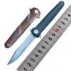 High Quality Mini Damascus Steel Not Fixed Blade Outdoor Survival Hunting Knife Camping Carbon Fiber with G10 Handle
