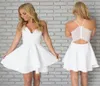 Chiffon uma linha mini vestidos de coquetel curta para meninas casas de regresso a casa de renda de renda elegant2103414