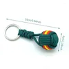 Keychains Military Fallschirm gewebte Seilball Schlüsselbund Lanyard Key Ring Affe Faustketten im Freien Überlebenswerkzeug Schmuck Schmuck