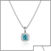 Collane a ciondolo uomini designer di gioielli con collana attorcigliata petite bluetopaz onyx nero amitista garnet diamante gioiello dhgarden drop dhhn6h