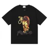 Högkvalitativ original Rhuder Designer T Shirts Small Fashion Angeles Tiger Print Kort ärm Tshirt Fashion Märke Mens kvinnor Löst underrock med 1: 1 logotyp