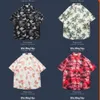 Hawaiian floral short sleeved shirt mens loose summer thin and handsome youth 240412