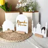 Decoratieve beeldjes 3pc Ramadan Tafel Decoratie Eid Mubarak Acryl Moon Star Castle Tabletop Decor voor islamitisch feesthuis