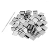 Make -up -Bürsten 100x quadratisch leeres Lidschatten Rouge Pfannen für Magnetpaletten -Dards (26 mm Durchmesser)