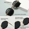 Lunettes de soleil 2021 GCV VENTE HOT Classic Hommes masculins femmes femmes magnifiques lunettes de soleil verres à cadre rond mode punk nouveau métal polarisé T240428