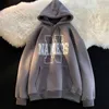 Men's Hoodies Sweatshirts Sweatshirt for Man Hoodies Letters Clothes Prints White Luxury Aesthetic Hooded Overfit Pastel Color Y2k Vintage Loose S d240429